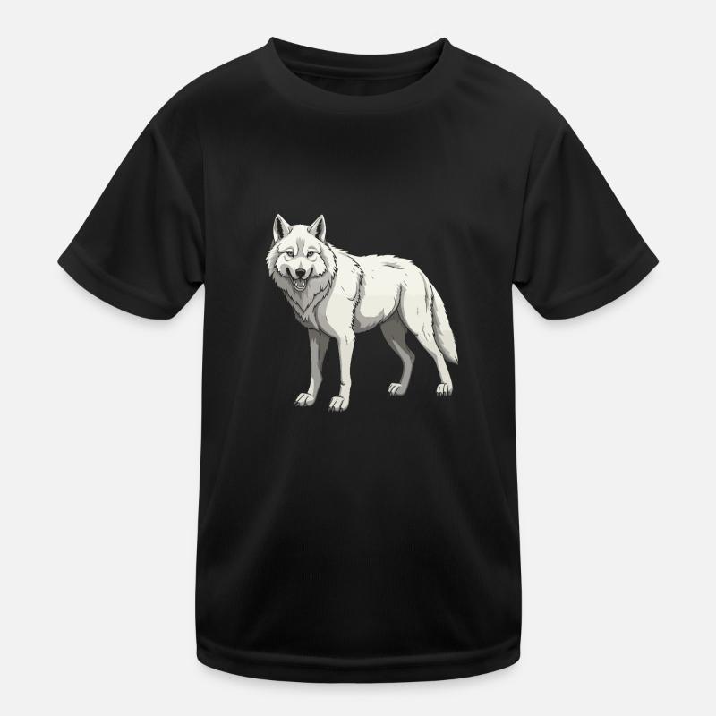 Wolf Tier Kinder Funktions-T-Shirt