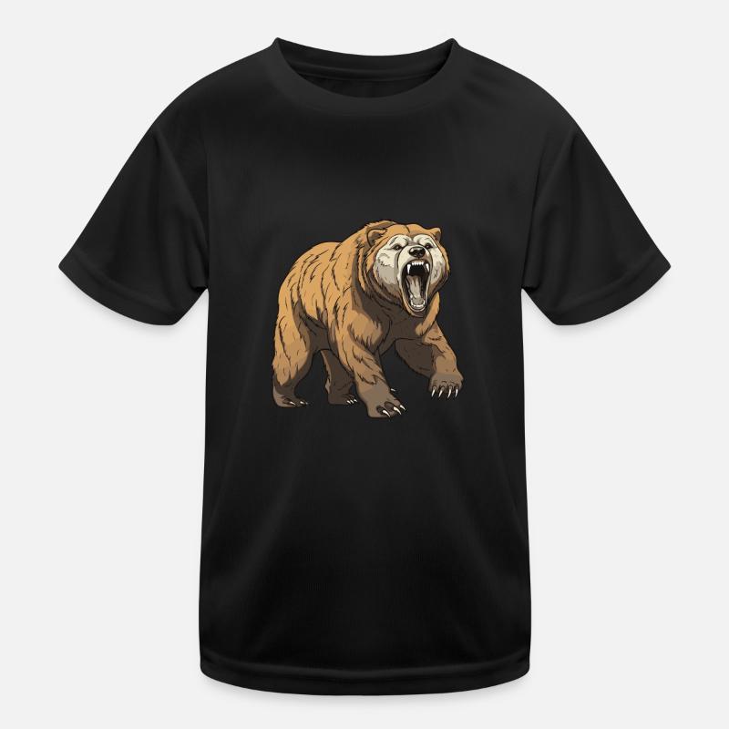 Bär Tier Kinder Funktions-T-Shirt