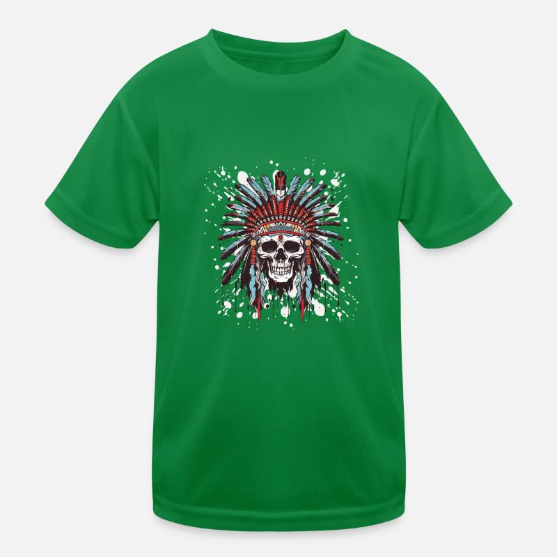 Crâne Apache Indien T-shirt sport Enfant