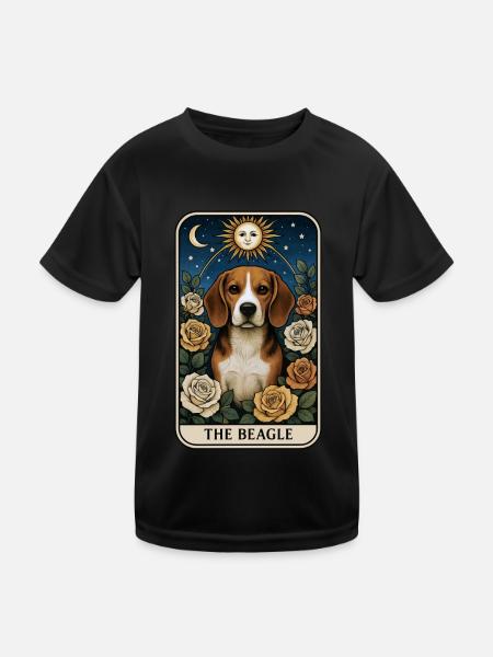 Beagle - Kinder Funktions-T-Shirt - Schwarz