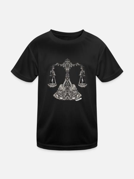 Libra Zodiac - Kids Functional T-Shirt - black