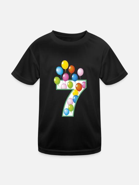 chemise 7 septième anniversaire - T-shirt sport Enfant - noir - Devant
