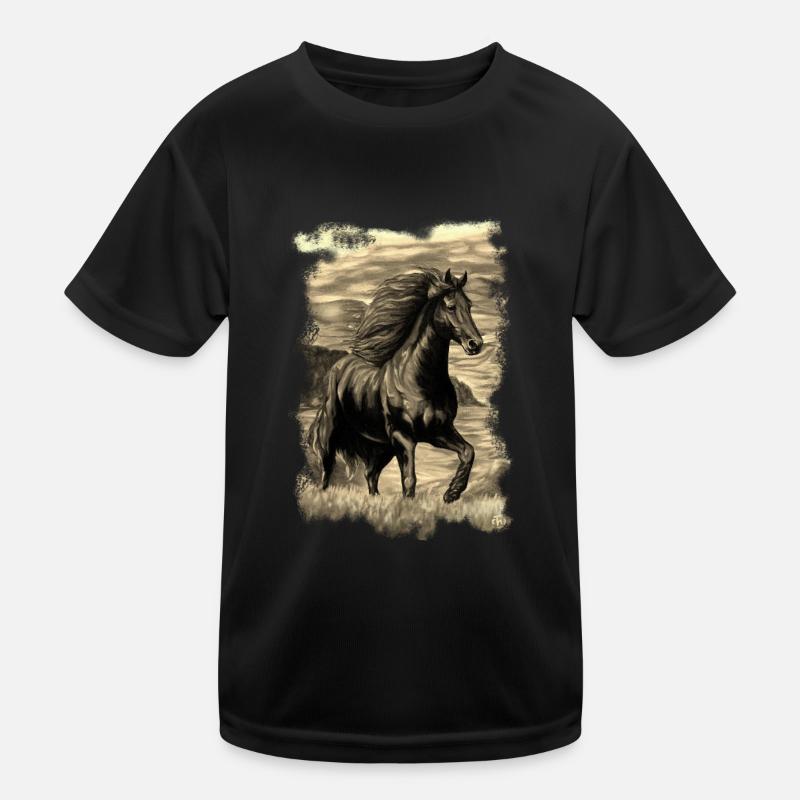 Pferd Kinder Funktions-T-Shirt