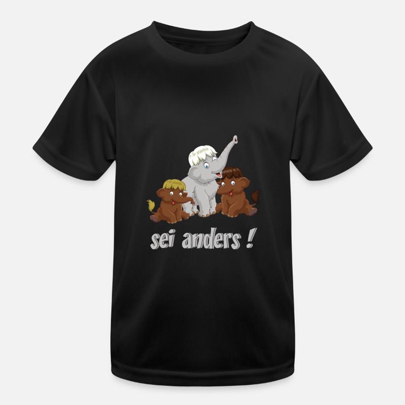 Mammut Elefant Geschwister Spruch be different Kinder Funktions-T-Shirt