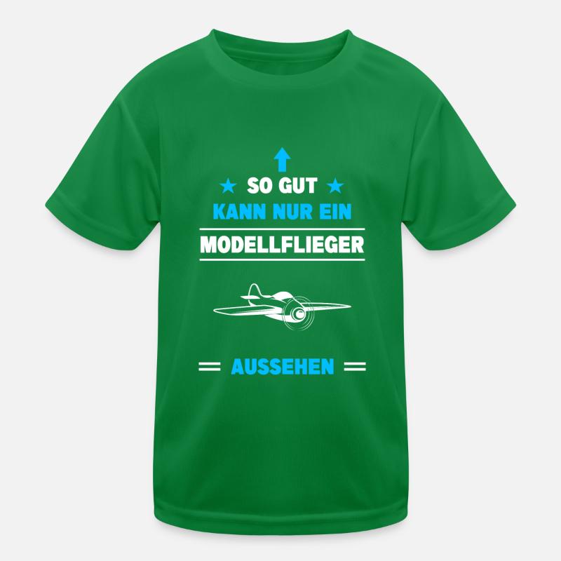 Modellflug Pilot Modellbau Flugzeug Modellbauer Kinder Funktions-T-Shirt