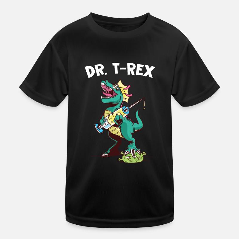 Dr. T-Rex Dinosaur Vaccination Superspreader Kids Functional T-Shirt