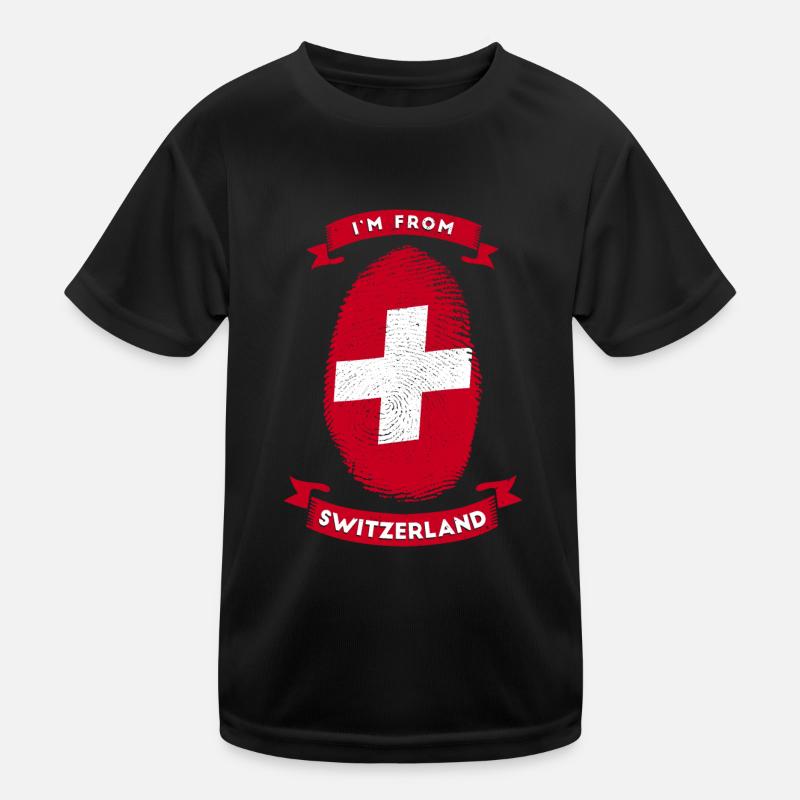 schweizerisch Kinder Funktions-T-Shirt