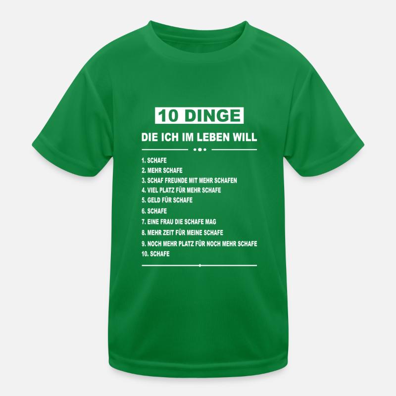 Schaf Schafe Lamm Wolle Tier Schäfer Schäfchen Kinder Funktions-T-Shirt