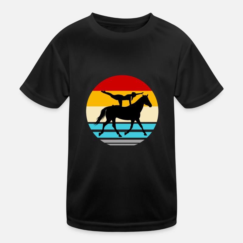 Voltige cheval équitation Courses De Gymnastique Acrobatie T-shirt sport Enfant