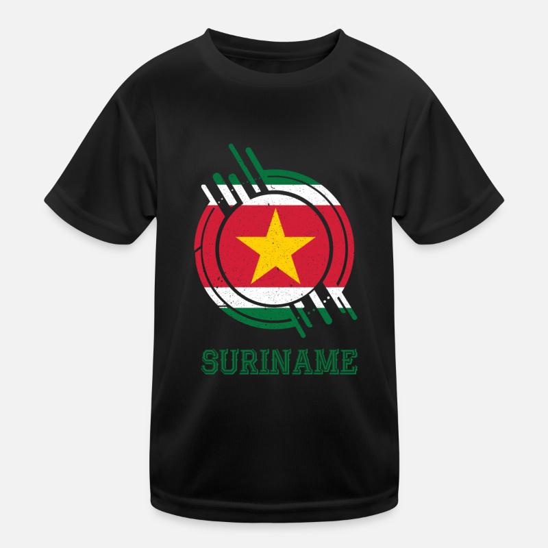 Suriname Panneau rond Couleurs du pays T-shirt sport Enfant