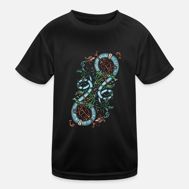 Schlangen Wikinger Kinder Funktions-T-Shirt