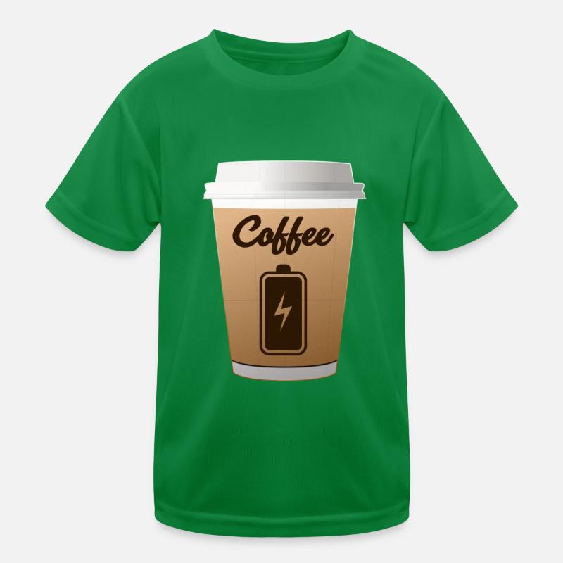 Coffee Charging Kids Functional T-Shirt