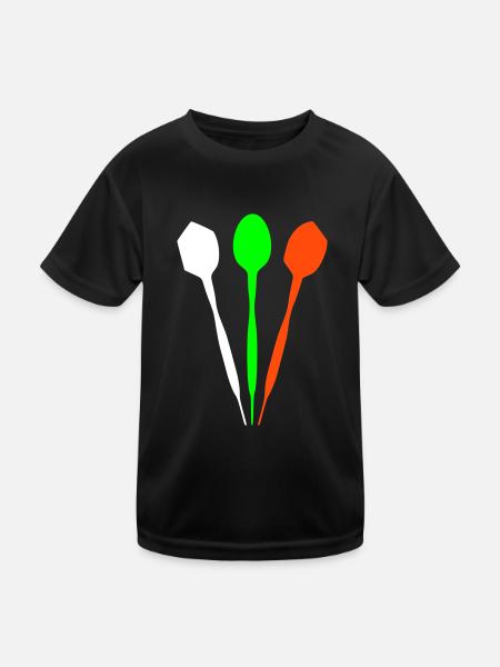 Fléchettes Fléchettes Fléchettes Fléchettes Joueurs de fléchettes Sport - T-shirt sport Enfant - noir - Devant
