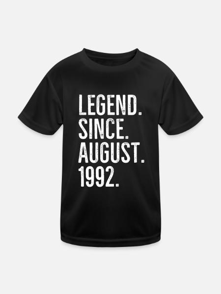 Légende depuis août 1992 - T-shirt sport Enfant - noir - Devant