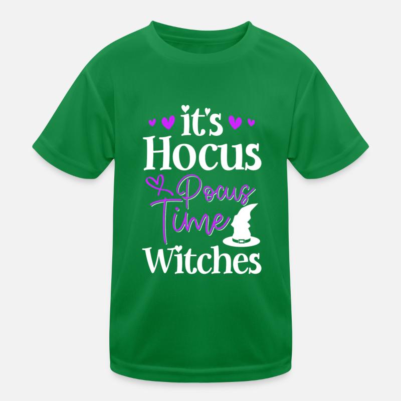 Witch Halloween Broom Kids Functional T-Shirt