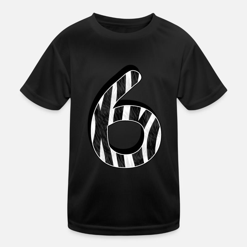 Zebra six 6 anniversaire T-shirt sport Enfant