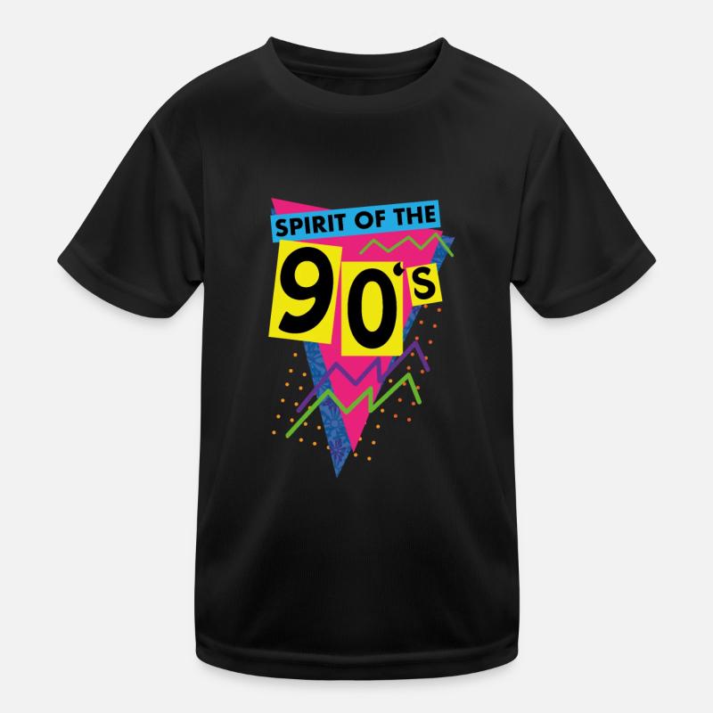 Spirit der Neunziger oder 90er Jahre in Neonfarben Kinder Funktions-T-Shirt