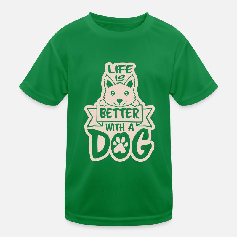 better with a dog Kids Functional T-Shirt