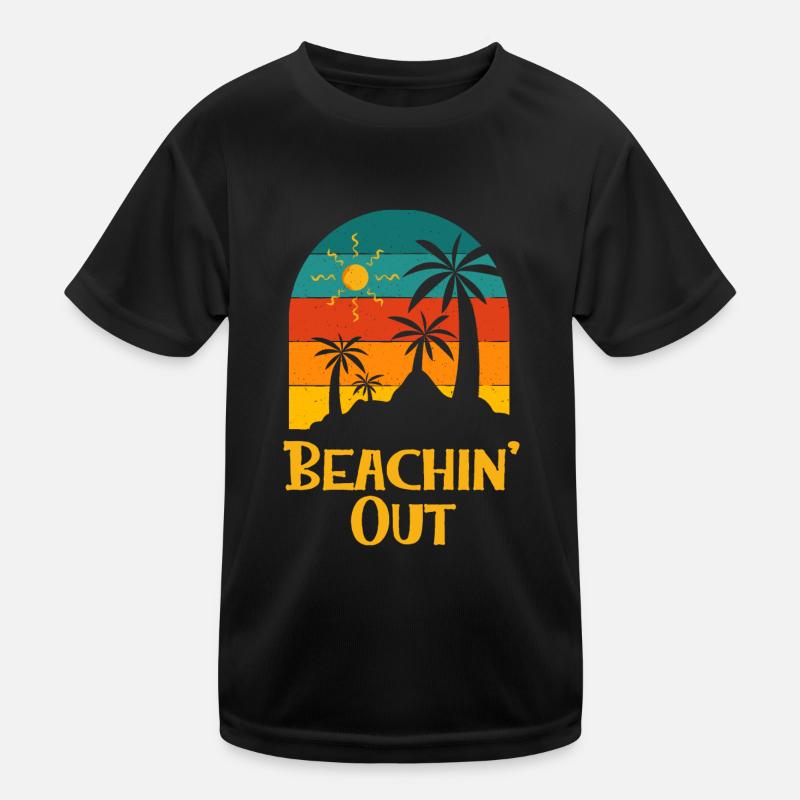 Beachin' Out Beach Couples Ocean Lovers Funny Kinder Funktions-T-Shirt