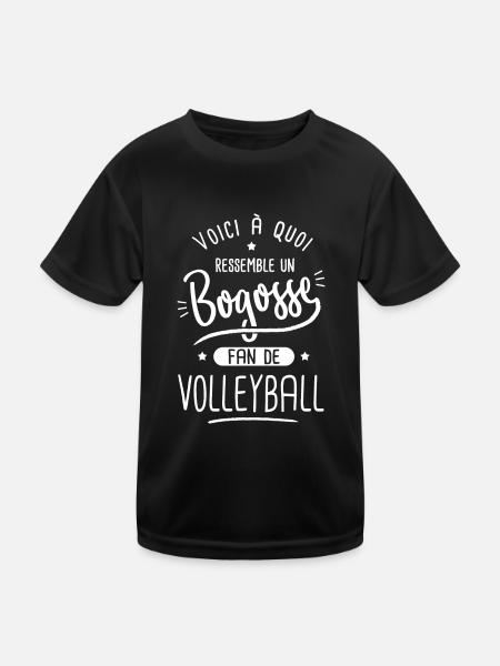volleyball Bogosse joueur volley fan de volleyball - T-shirt sport Enfant - noir - Devant