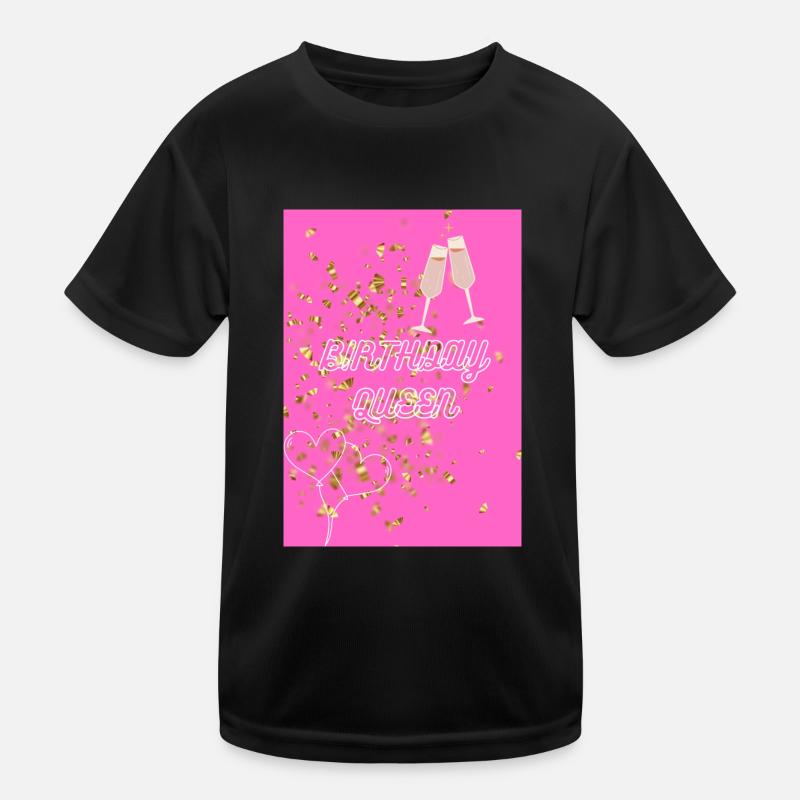 BIRTHDAY QUEEN Kinder Funktions-T-Shirt