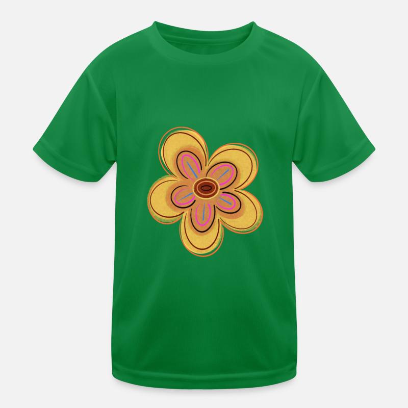 Gelbe Blume Kinder Funktions-T-Shirt