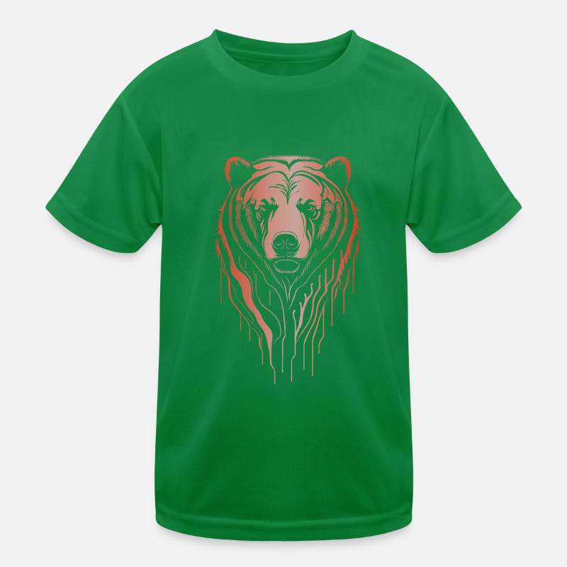 Great brown bear Kids Functional T-Shirt
