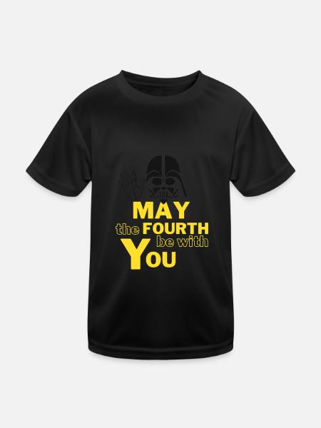May the Fourth be with you - Kinder Funktions-T-Shirt - Schwarz