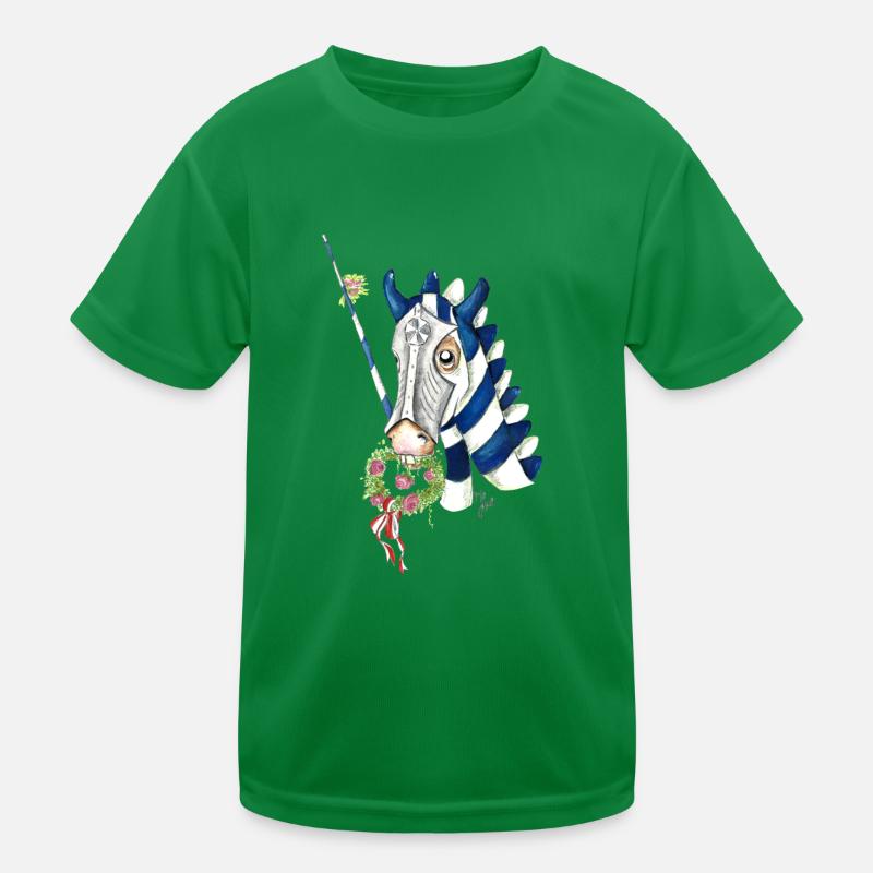 Pferd Ritter Kinder Funktions-T-Shirt