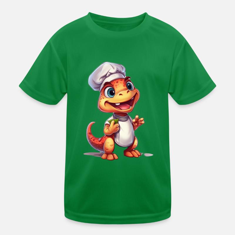 Mignon bébé Velociraptor Chef T-shirt sport Enfant