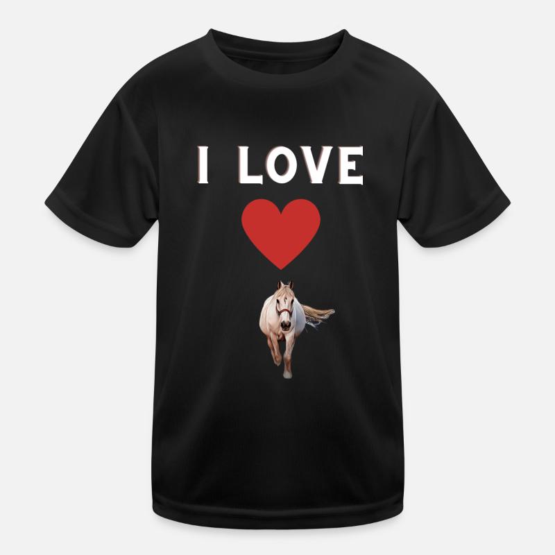 I Love Horses Kids Functional T-Shirt
