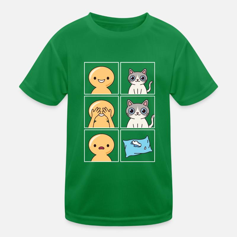 Conception cassée d’oreiller de chat pour les propriétaires de chats T-shirt sport Enfant