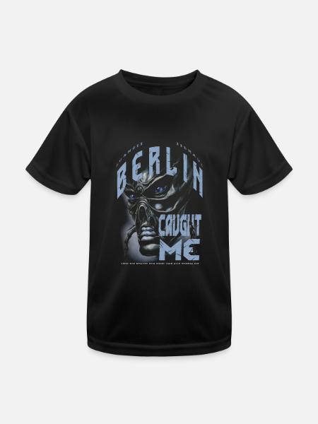 Berlin cought me 3 - Kinder Funktions-T-Shirt - Schwarz - Vorne