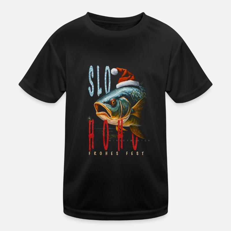 sloth Weihnachtsfisch Slo Ho Ho Kinder Funktions-T-Shirt