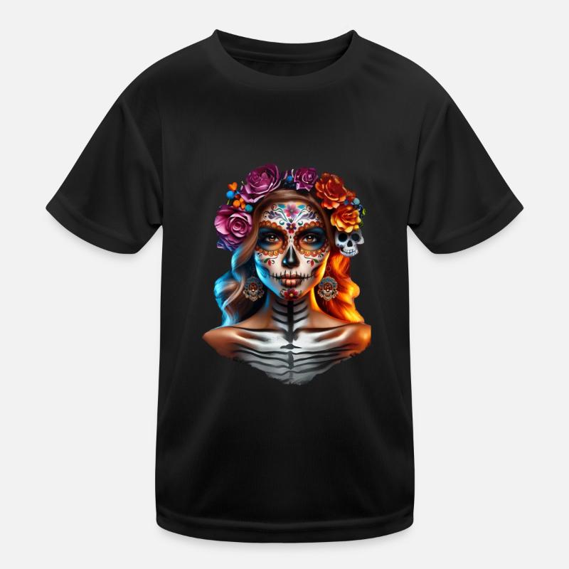 10 - Kinder Funktions-T-Shirt - Schwarz