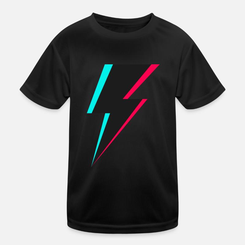 Blitz Logo - Kinder Funktions-T-Shirt - Schwarz