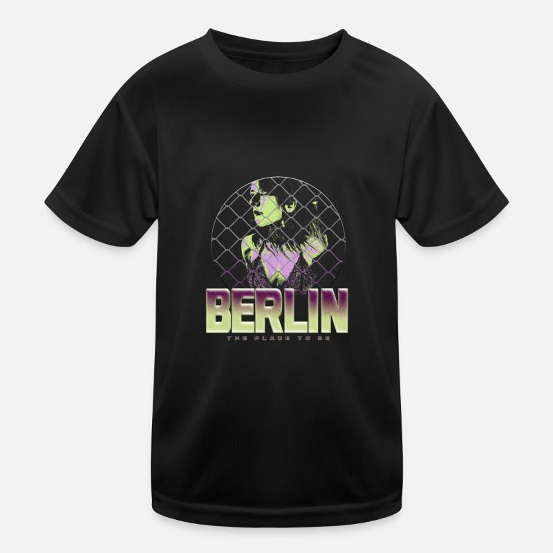 Berlin the place to be tshirt frau techno Kinder Funktions-T-Shirt