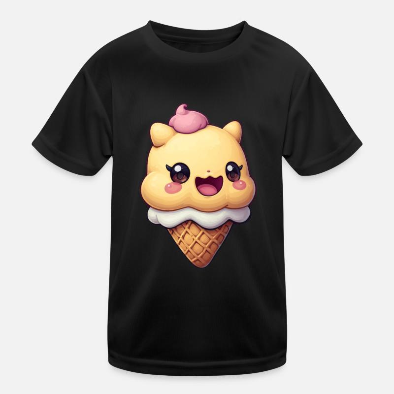 Smiling Ice Cream Creation Kids Functional T-Shirt