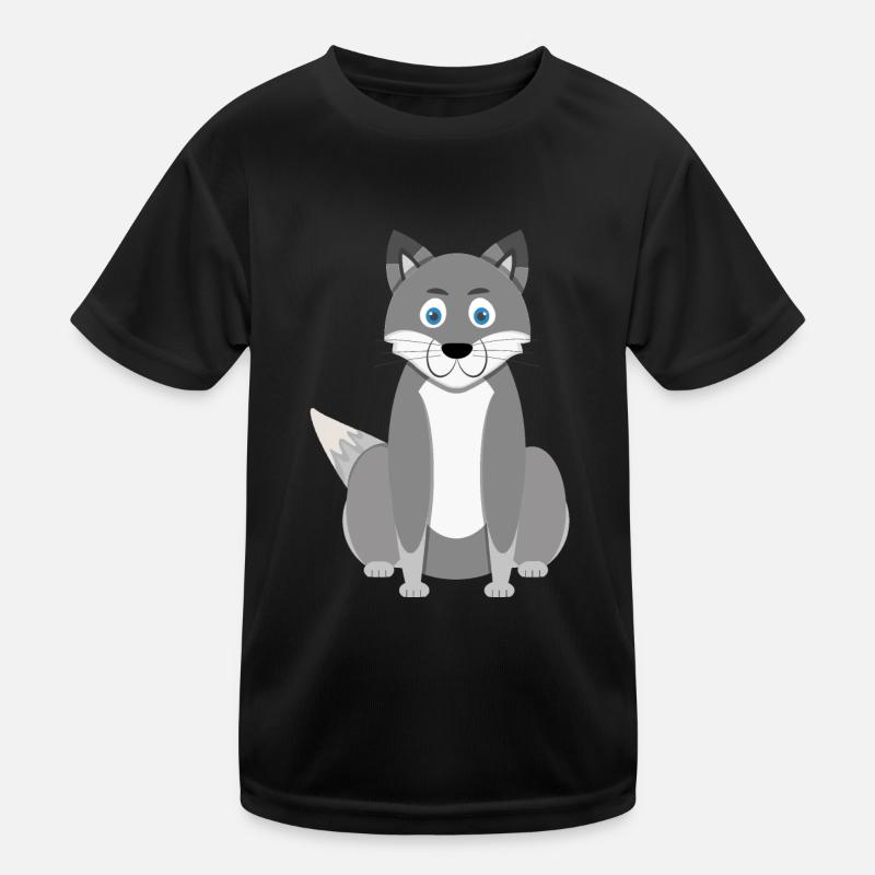 Cartoon wolf Kids Functional T-Shirt