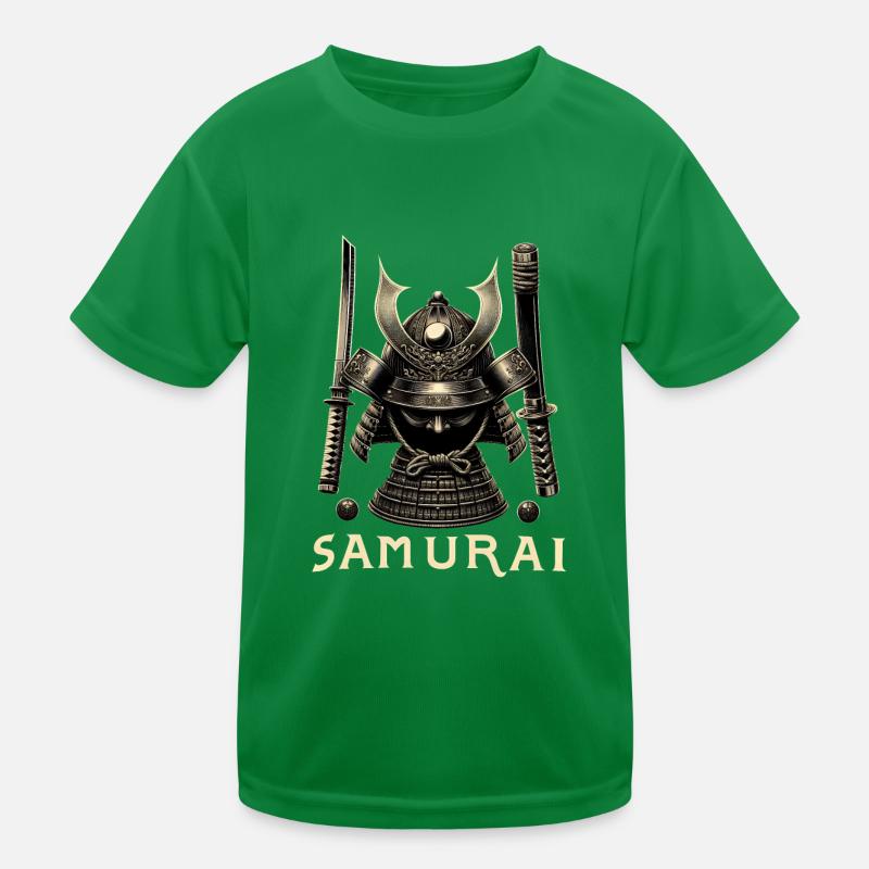 Samurai-Helm und Katana Kinder Funktions-T-Shirt