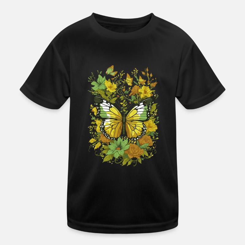 Papillon, insecte, papillon, nature, été, art coloré T-shirt sport Enfant