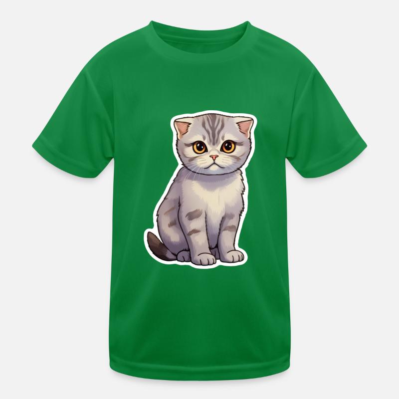 Scottish Fold Katze süß Kinder Funktions-T-Shirt