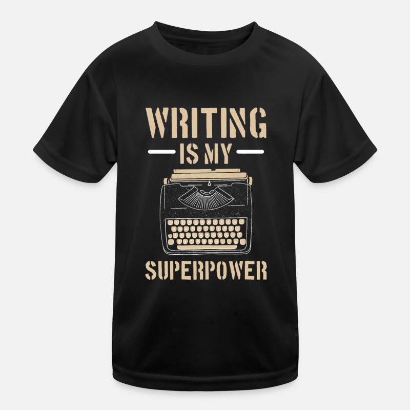 Autor - Kinder Funktions-T-Shirt - Schwarz