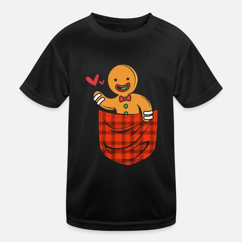 Gingerbread Man Gingerbread Heart Gingerbread Snacking Kids Functional T-Shirt