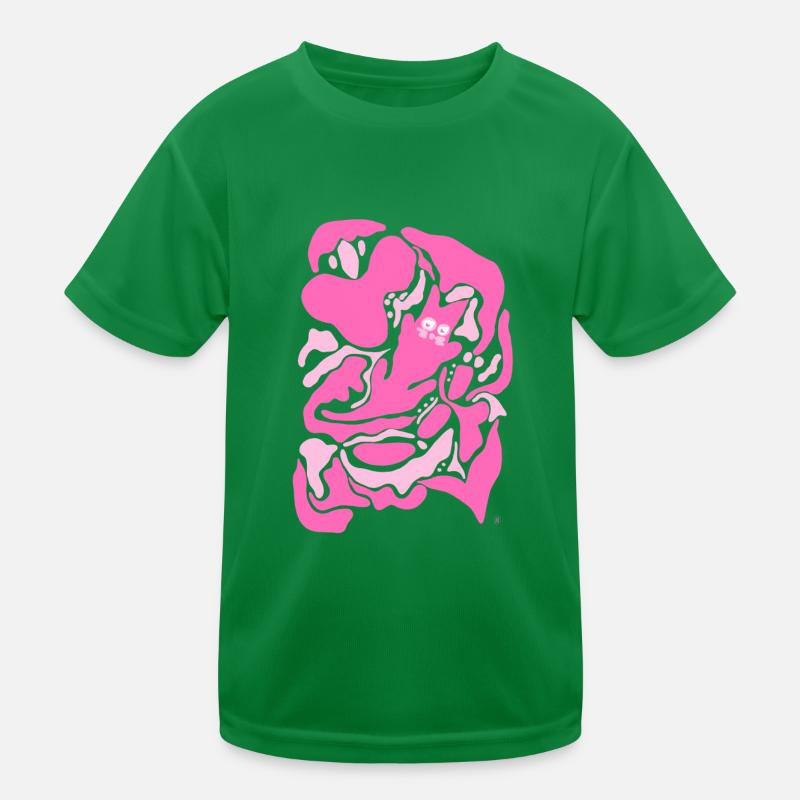 Chat rose abstrait T-shirt sport Enfant