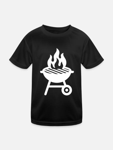 Grill Icon - Kids Functional T-Shirt - black - Front