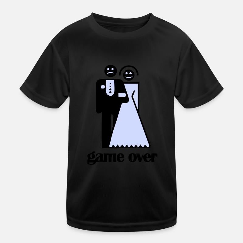 Wedding Game Over - Kids Functional T-Shirt - black