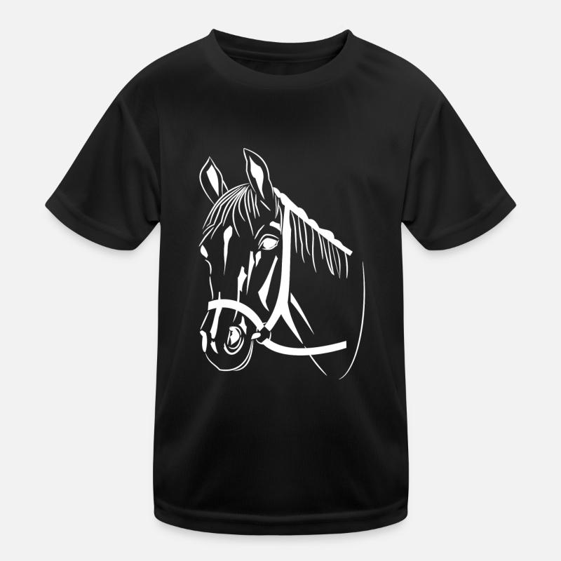 Pferdekopf Kinder Funktions-T-Shirt