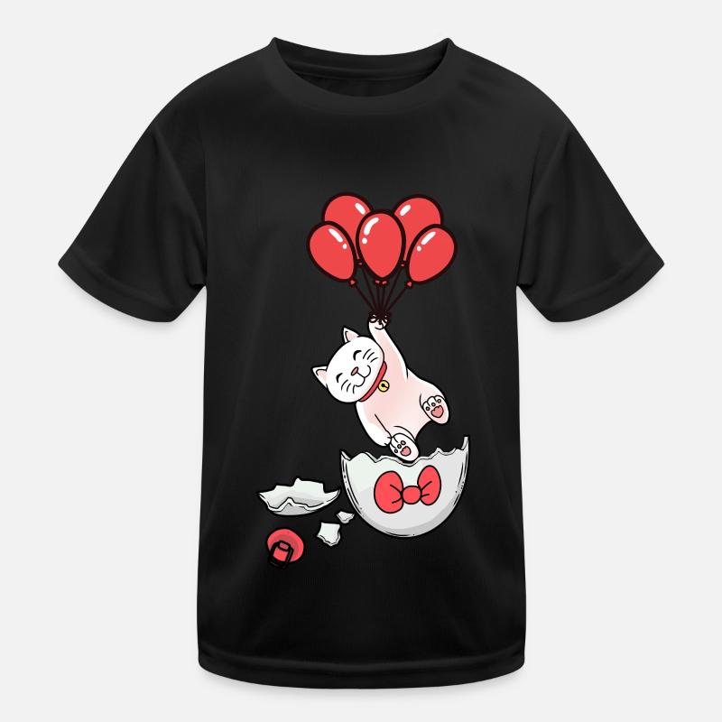 Cat Birth Baby Balloons Eggshell Hatch Kids Functional T-Shirt