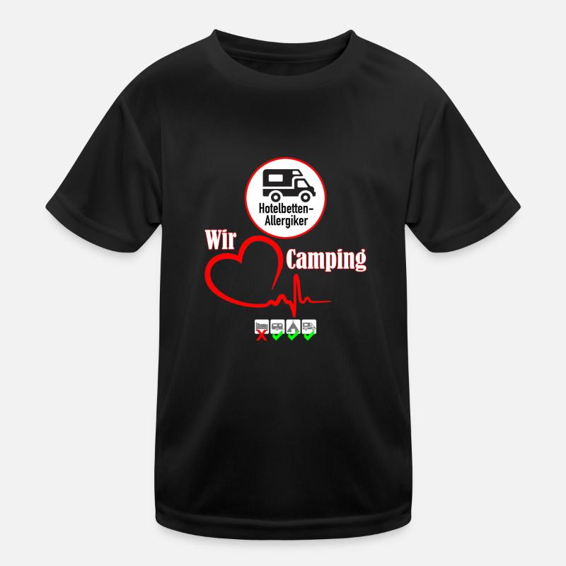 Wir lieben Camping Kinder Funktions-T-Shirt